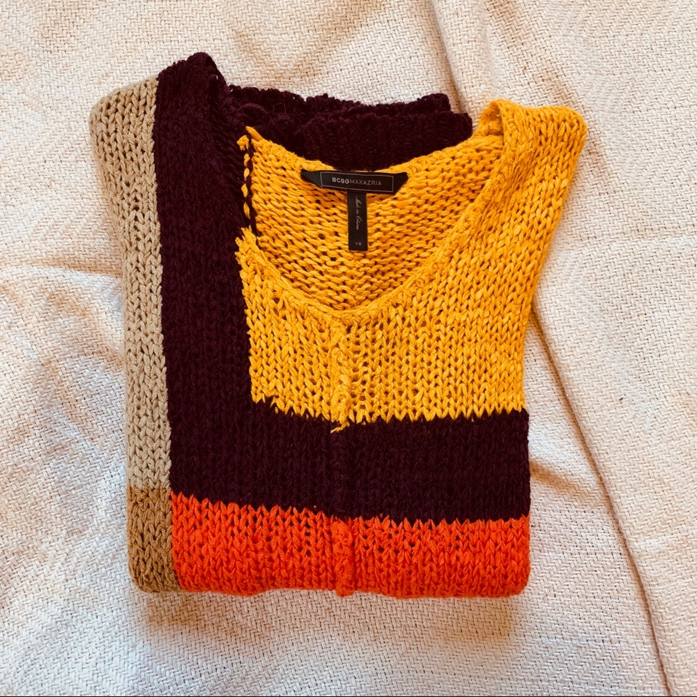 BCBGMaxAzria Colorblock Sweater XS